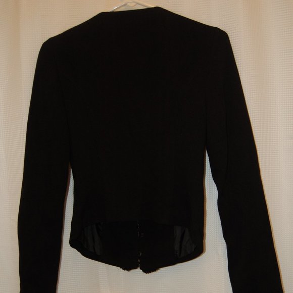 INC International/Concepts Black Dressy Jacket With Beaded Decoration Size S - Picture 5 of 11